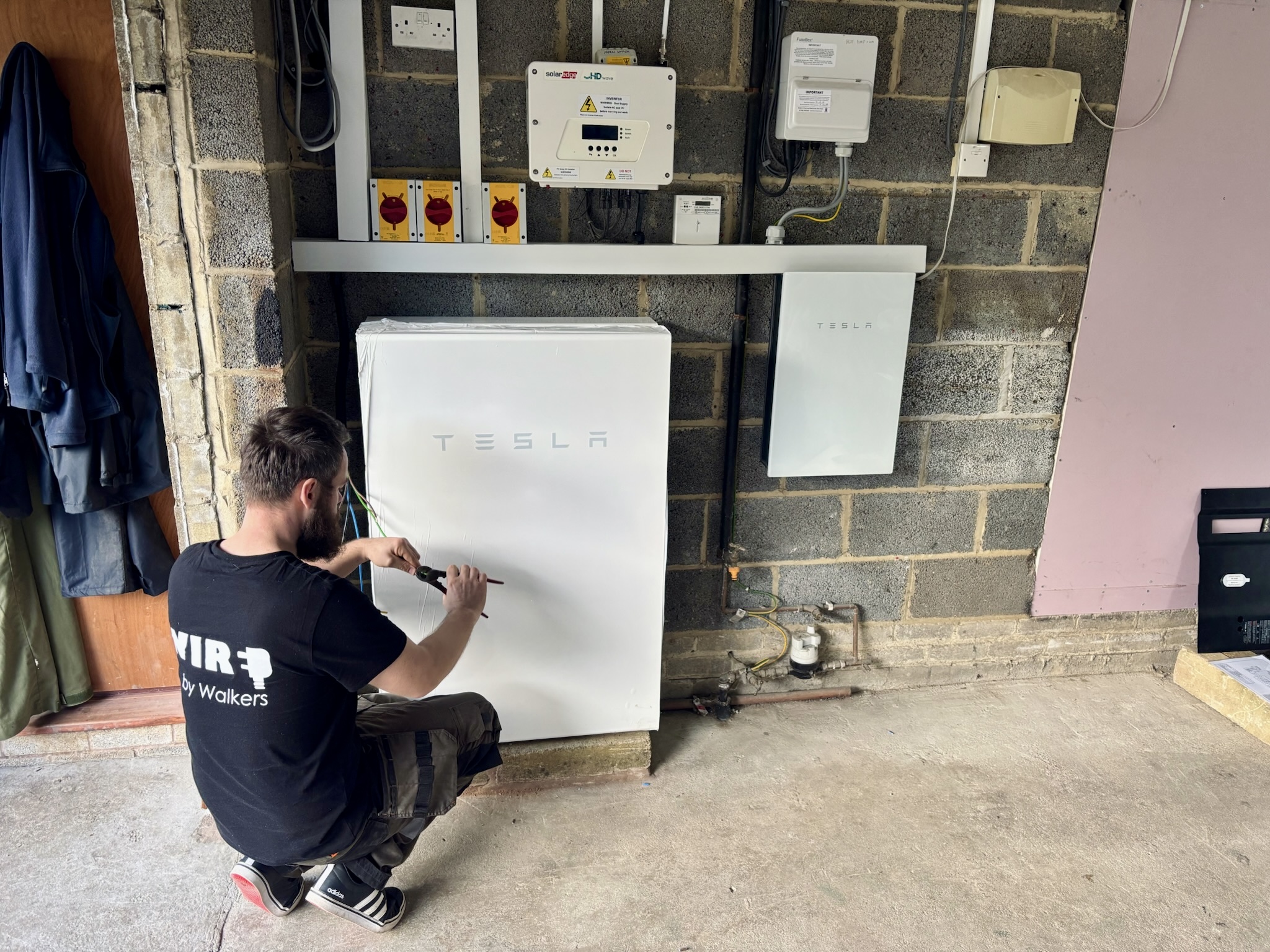 Electrician at work